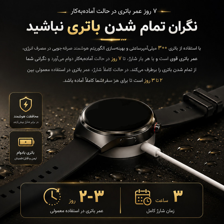 ساعت هوشمند 1.45 اینچی مدل SX70 با بند سیلیکونی