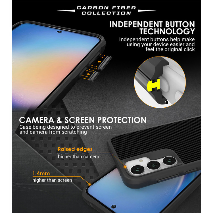 کاور سامورایی مدل Carbon Fiber مناسب برای گوشی موبایل سامسونگ Galaxy A55 / A55 5G