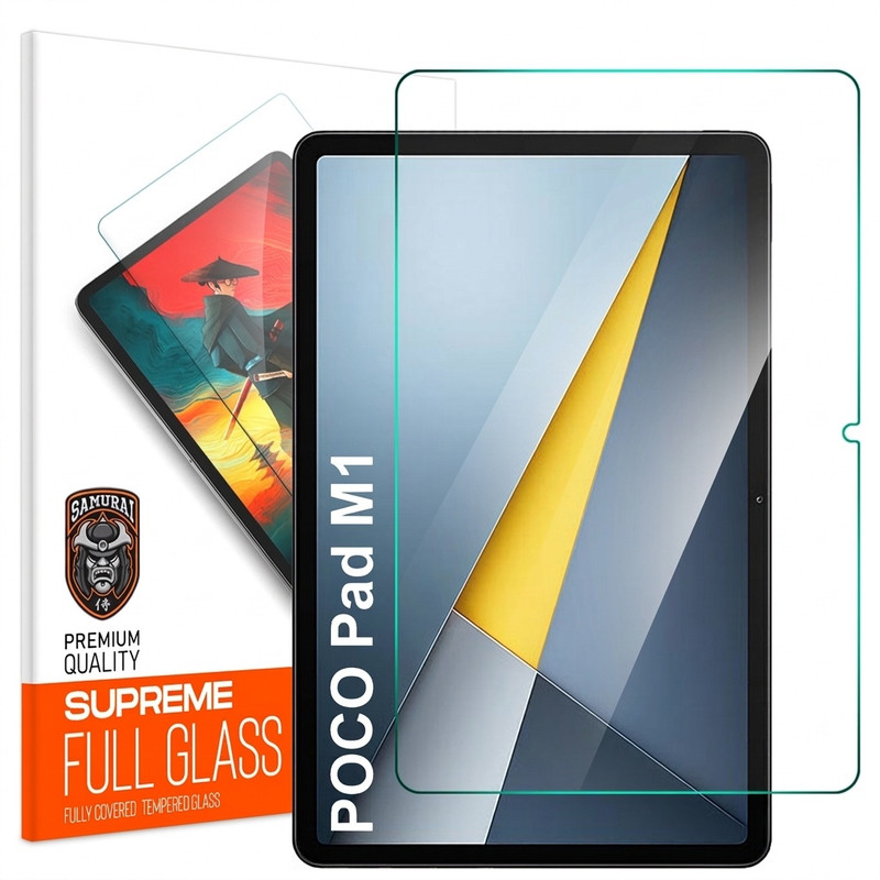 محافظ صفحه نمایش شفاف سامورایی مدل GlastR مناسب برای تبلت شیائومی Poco Pad M1