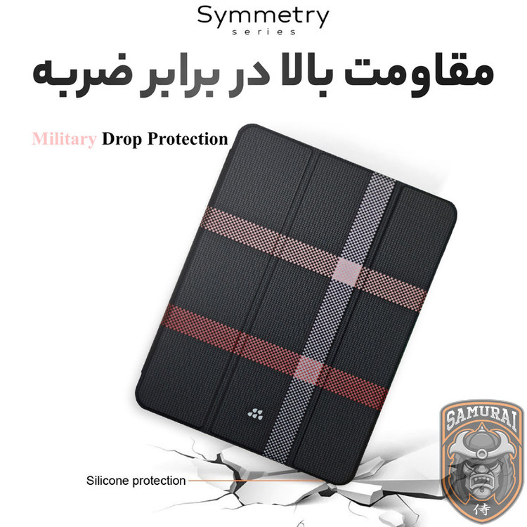کیف کلاسوری سامورایی مدل Symmetry مناسب برای تبلت اپل iPad 10th Generation 10.9 inch 2022 / iPad 11 inch 2025