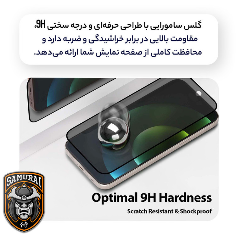 محافظ صفحه نمایش سامورایی مدل Private مناسب برای گوشی موبایل شیائومی Redmi Note 14 4G