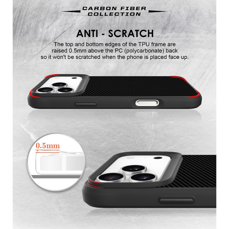 کاور سامورایی مدل Carbon Fiber مناسب برای گوشی موبایل اپل iPhone 17 Pro