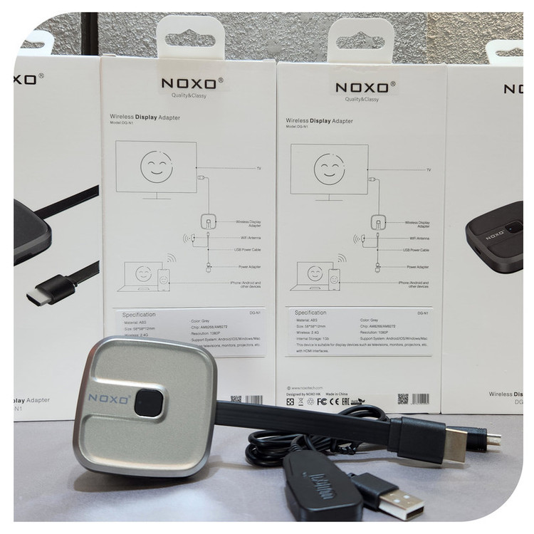 دانگل انتقال تصویر بیسیم نوکسو مدل DG‑N1 مناسب برای انواع تلویزیون و مانیتور دارای درگاه HDMI