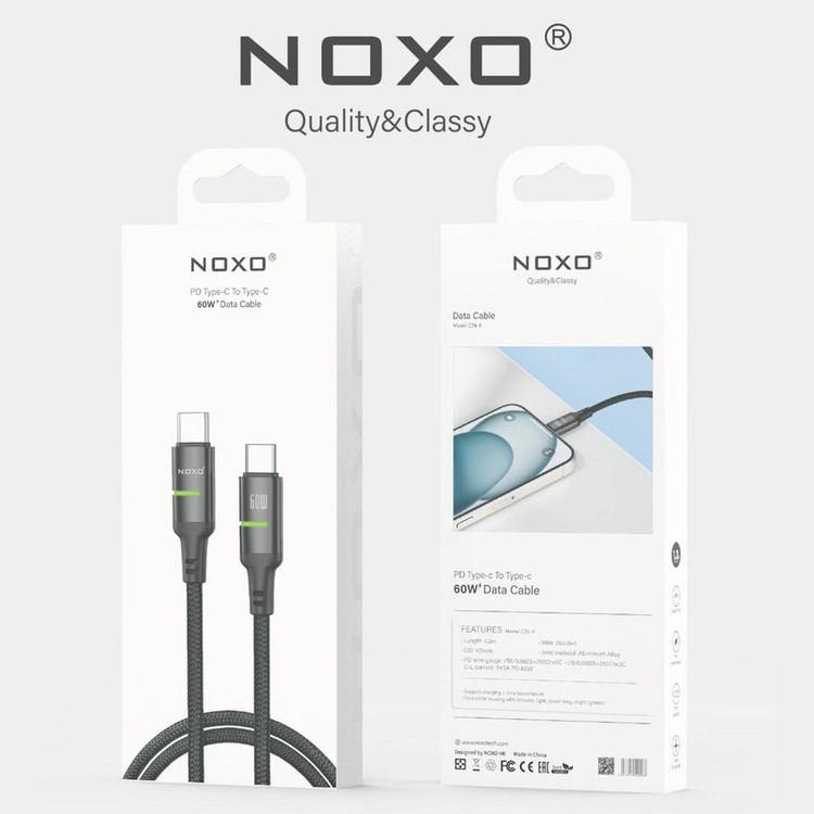 کابل USB-C نوکسو مدلCN-4 60W طول 1.2متر