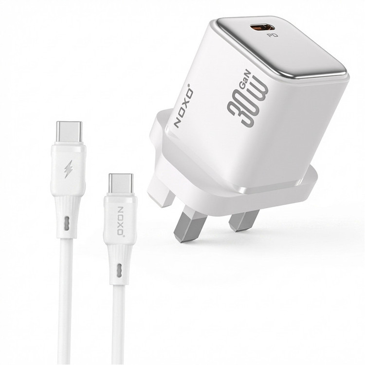شارژر دیواری 30 وات نوکسو مدل CHN‑7 GaN به همراه کابل usb‑C