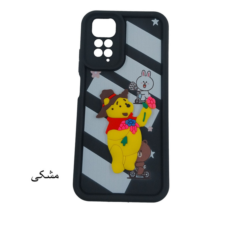 کاور لیمیا مدل سولید لنزدار طرح عروسکی برجسته مناسب برای گوشی موبایل شیائومی Redmi Note 11 Pro/Note 12 Pro