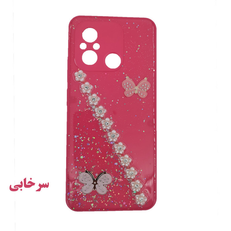 کاور لیمیا مدل فانتزی لنزدار طرح اکلیلی و پروانه ای مناسب برای گوشی موبایل شیائومی Redmi 12C
