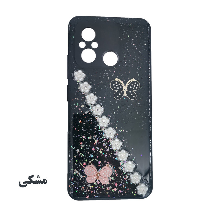 کاور لیمیا مدل فانتزی لنزدار طرح اکلیلی و پروانه ای مناسب برای گوشی موبایل شیائومی Redmi 12C