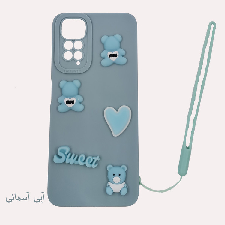کاور لیمیا مدل عروسکی لنزدار ژله ای طرح Sweet مناسب برای گوشی موبایل شیائومی Redmi Note 11 Pro به همراه بند آویز