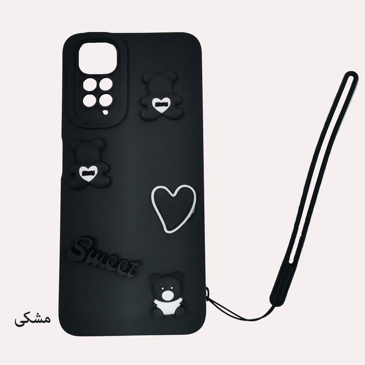 کاور لیمیا مدل عروسکی لنزدار ژله ای طرح Sweet مناسب برای گوشی موبایل شیائومی Redmi Note 11 Pro به همراه بند آویز