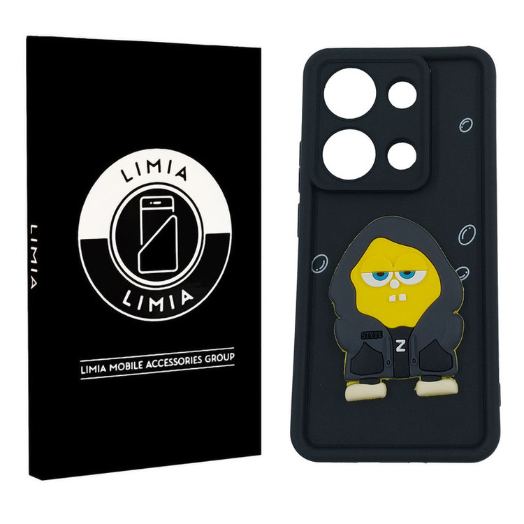 کاور لیمیا مدل سولید لنزدار طرح عروسکی برجسته مناسب برای گوشی موبایل شیائومی Redmi Note 13 4G