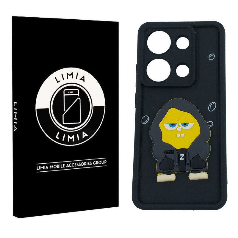 کاور لیمیا مدل سولید لنزدار طرح عروسکی برجسته مناسب برای گوشی موبایل شیائومی Redmi Note 13 4G