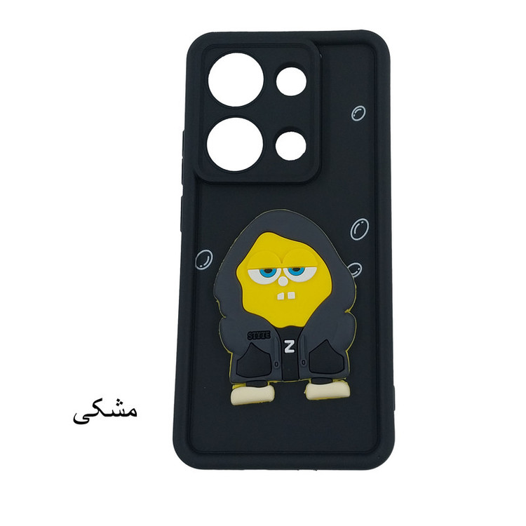 کاور لیمیا مدل سولید لنزدار طرح عروسکی برجسته مناسب برای گوشی موبایل شیائومی Redmi Note 13 4G