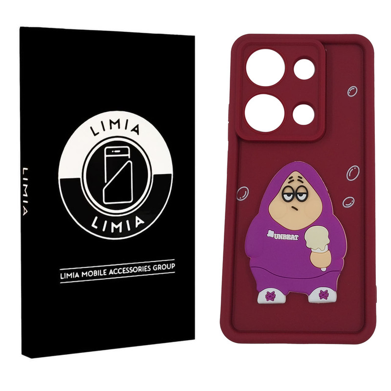 کاور لیمیا مدل سولید لنزدار طرح عروسکی برجسته مناسب برای گوشی موبایل شیائومی Redmi Note 13 Pro 4G/Poco M6 Pro 4G