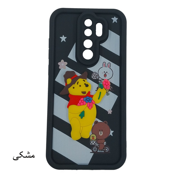 کاور لیمیا مدل سولید لنزدار طرح عروسکی برجسته مناسب برای گوشی موبایل شیائومی Redmi Note 8 pro