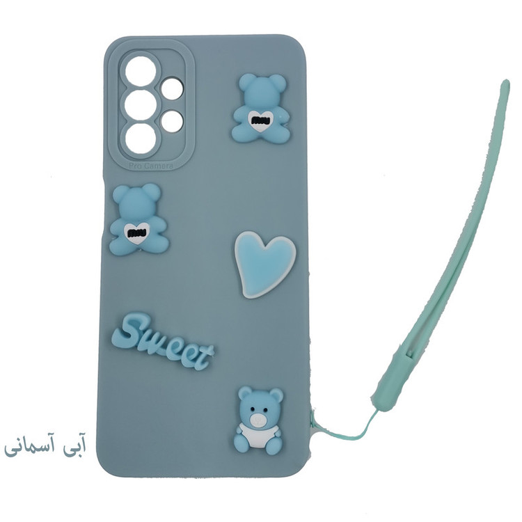 کاور لیمیا مدل عروسکی لنزدار ژله ای طرح Sweet مناسب برای گوشی موبایل سامسونگ Galaxy A53 به همراه بند آویز