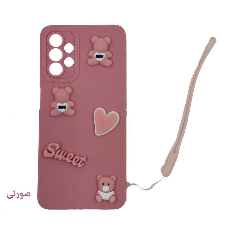 کاور لیمیا مدل عروسکی لنزدار ژله ای طرح Sweet مناسب برای گوشی موبایل سامسونگ Galaxy A53 به همراه بند آویز