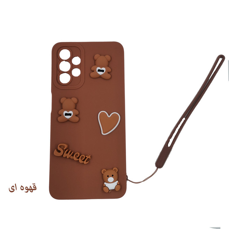 کاور لیمیا مدل عروسکی لنزدار ژله ای طرح Sweet مناسب برای گوشی موبایل سامسونگ Galaxy A53 به همراه بند آویز