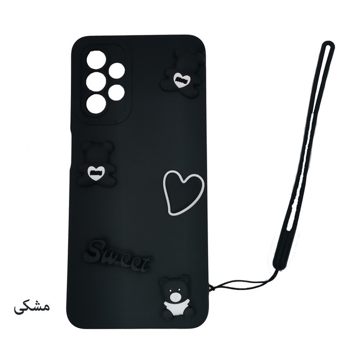 کاور لیمیا مدل عروسکی لنزدار ژله ای طرح Sweet مناسب برای گوشی موبایل سامسونگ Galaxy A53 به همراه بند آویز