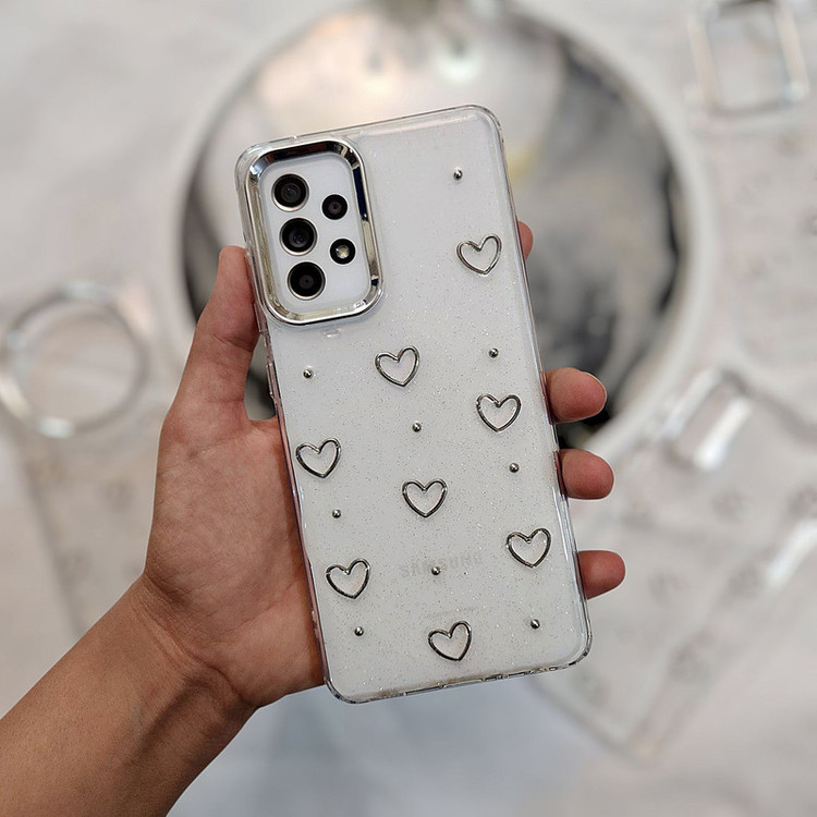 کاور مدل رزینی شاین طرح قلب مناسب برای گوشی موبایل سامسونگ Galaxy A36