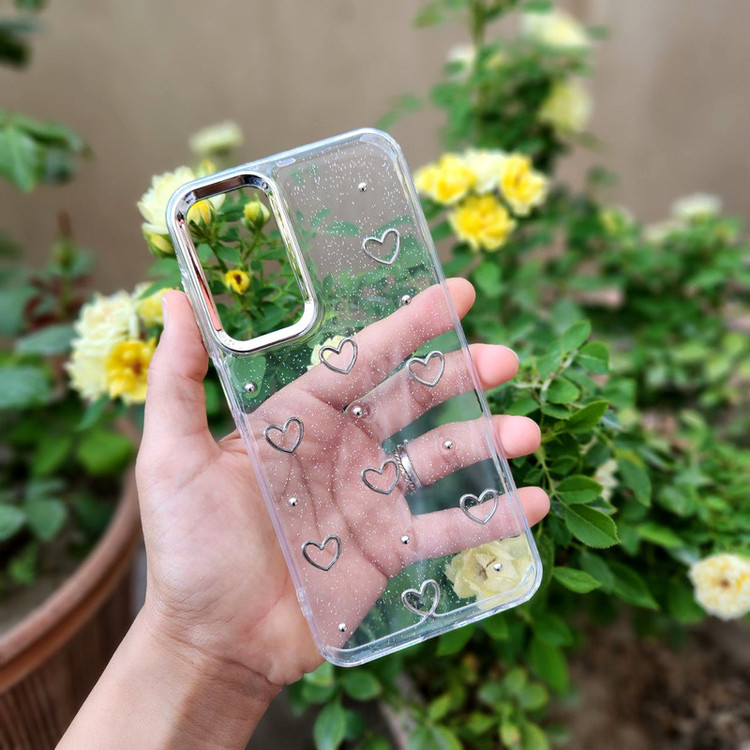 کاور مدل رزینی شاین طرح قلب مناسب برای گوشی موبایل سامسونگ Galaxy A36
