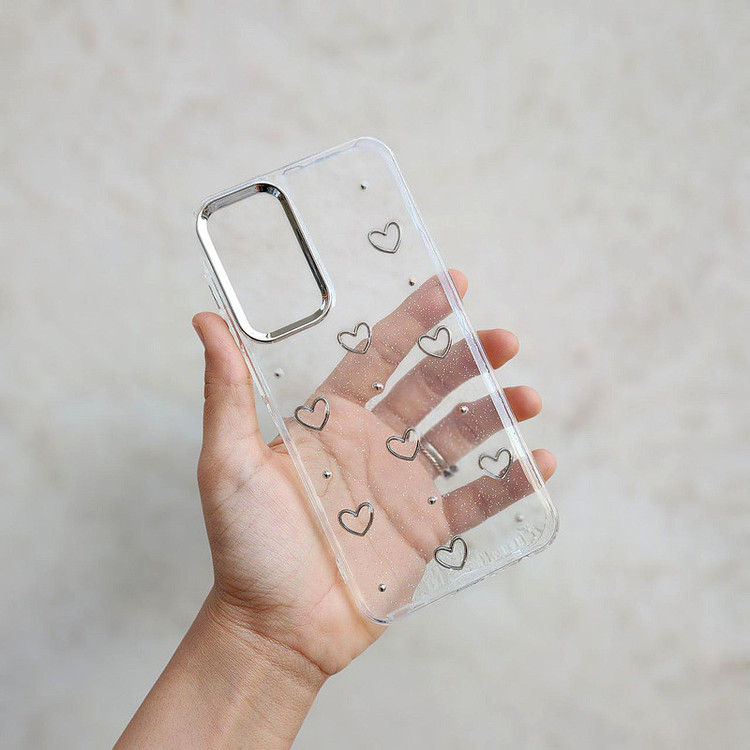 کاور مدل رزینی شاین طرح قلب مناسب برای گوشی موبایل سامسونگ Galaxy A36