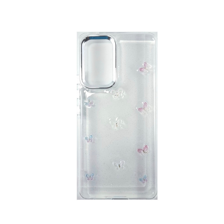 کاور مدل رزینی شاین طرح پروانه شفاف مناسب برای گوشی موبایل شیائومی Note 14 4G
