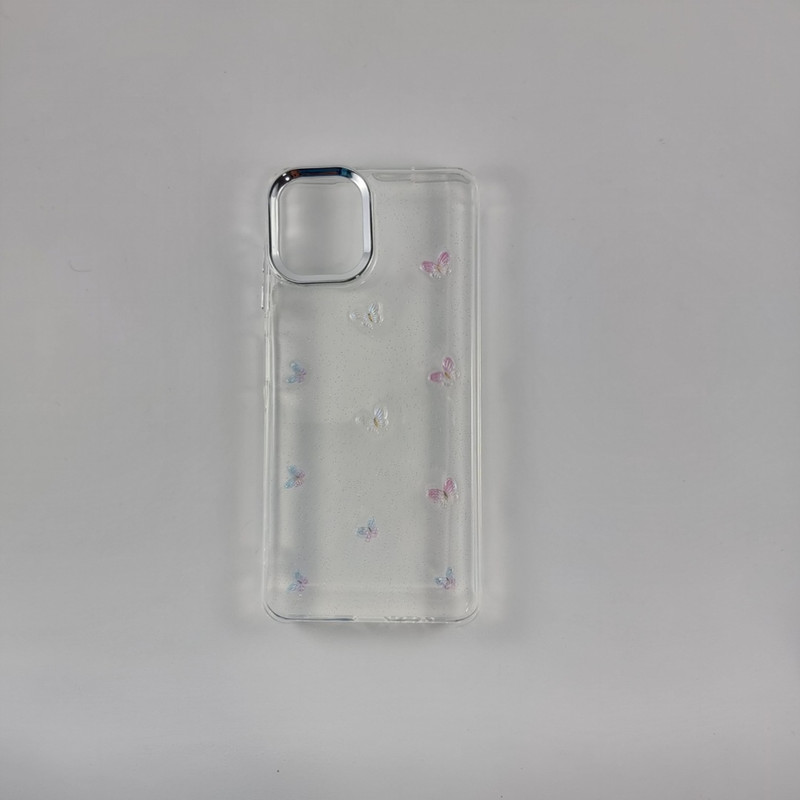 کاور مدل رزینی شاین طرح پروانه شفاف مناسب برای گوشی موبایل شیائومی Note 14 4G
